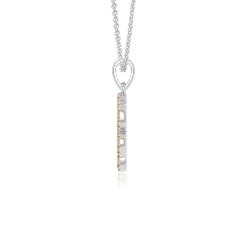 natural citrine dog paw knot necklaces in sterling silver 