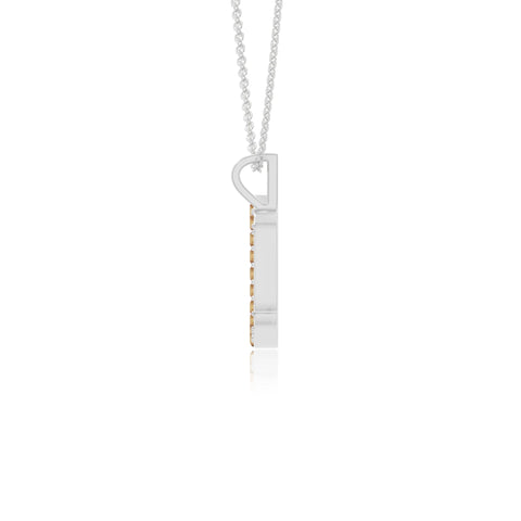 natural citrine scorpio zodiac necklaces in sterling silver 