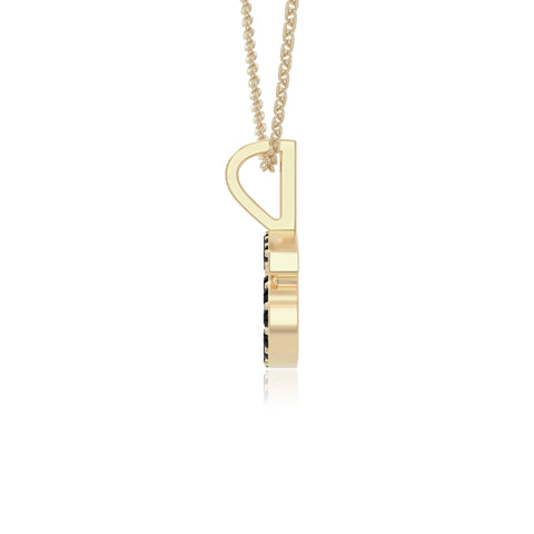 natural black-onyx cancer zodiac sign necklaces in yellow gold vermeil 