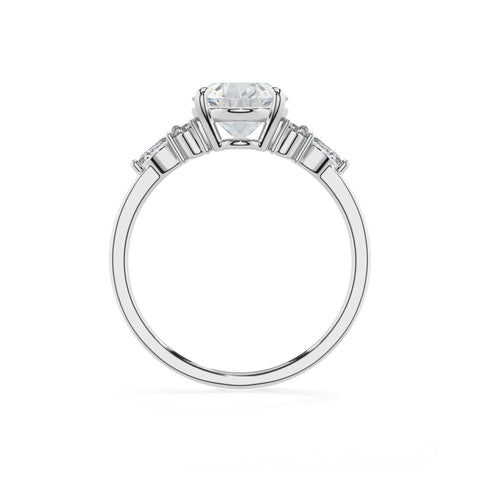 lab-grown moissanite oval solitaire engagement ring