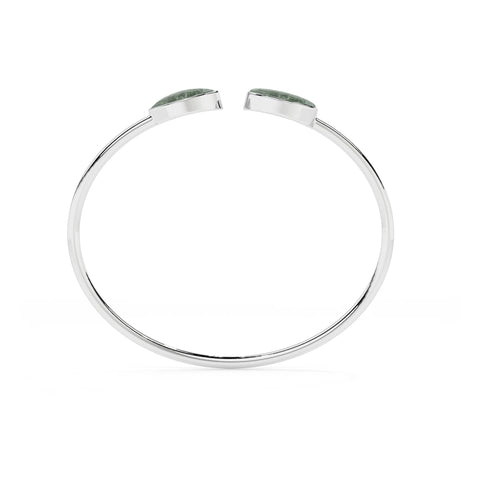 natural seraphinite oval-marquise shape twister bracelet