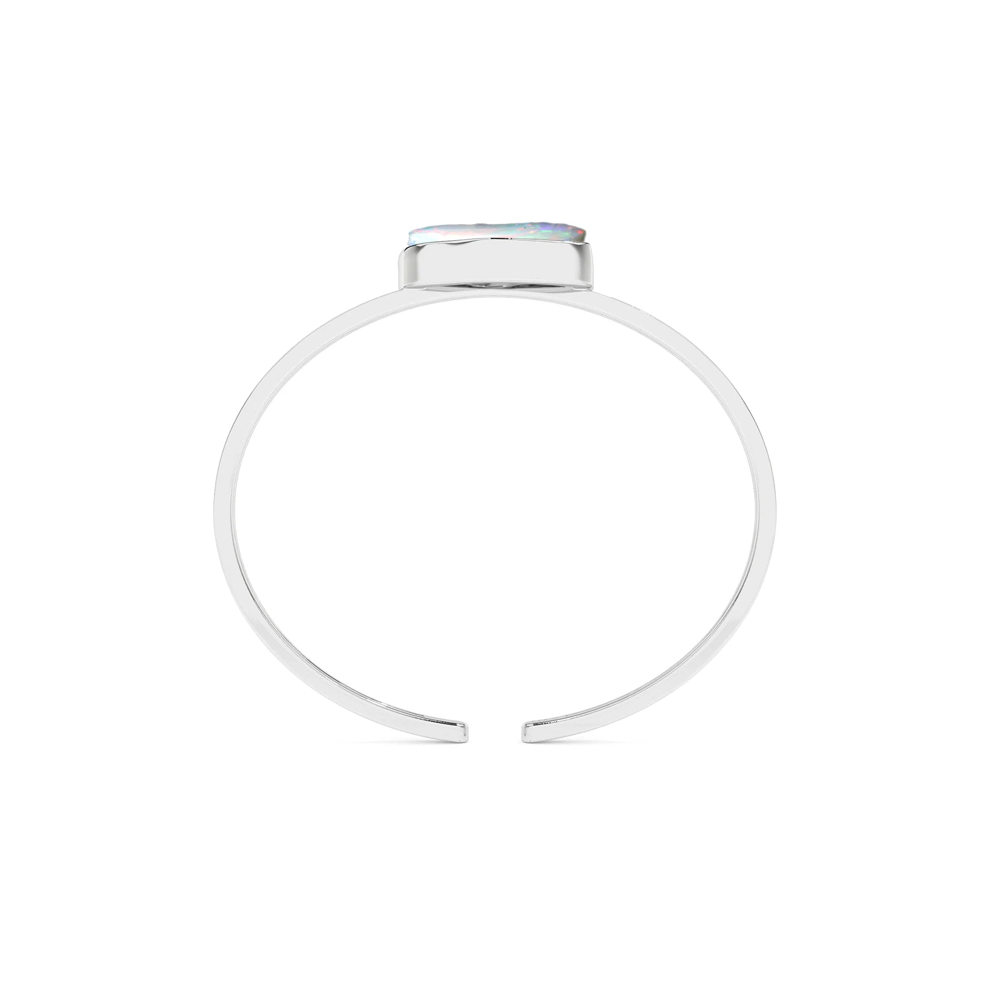 natural ethiopian-opal rough shape twister bracelet