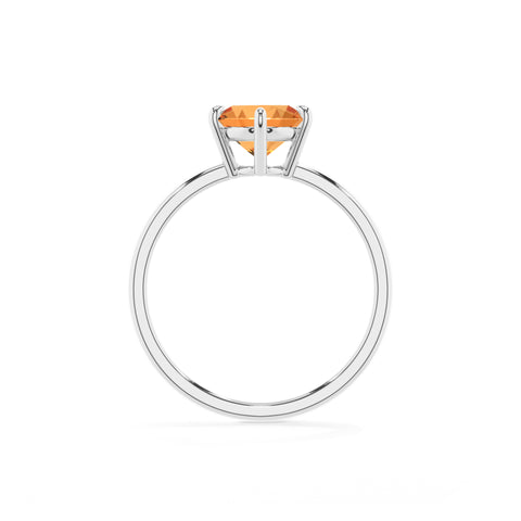 lab-grown citrine oval solitaire engagement ring