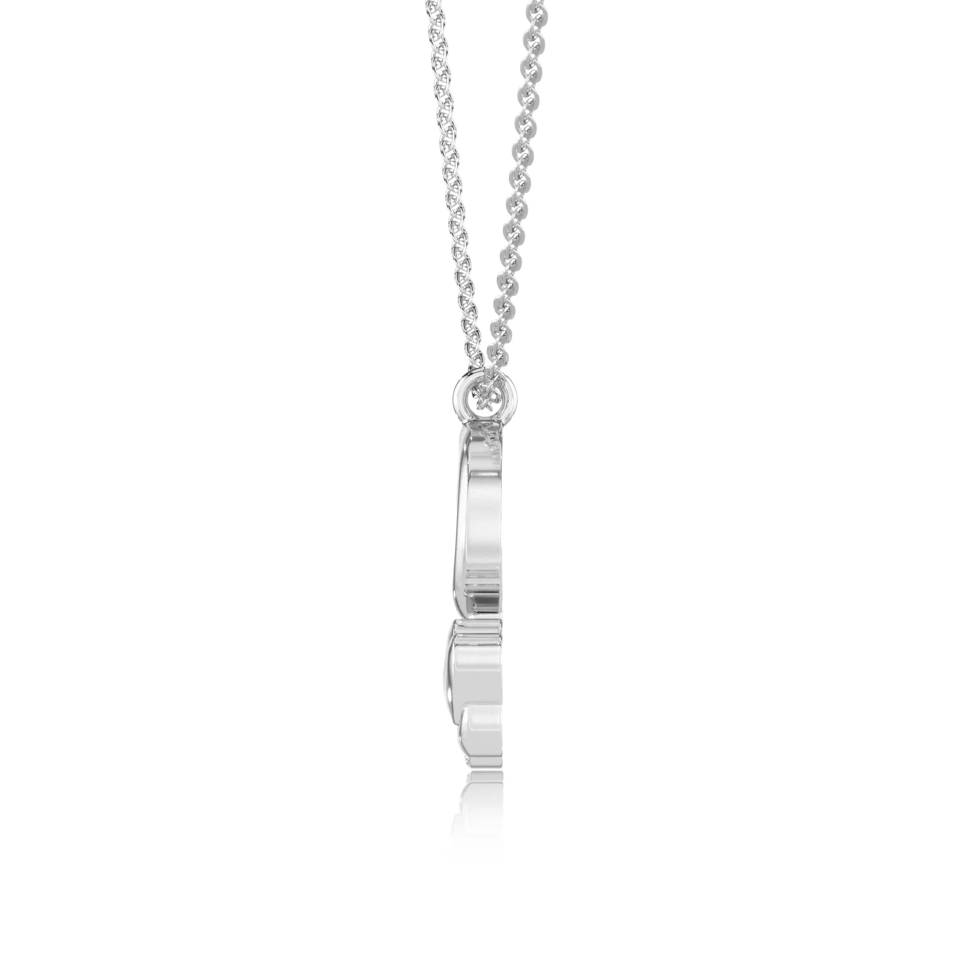 moissanite Initials necklaces in sterling silver 