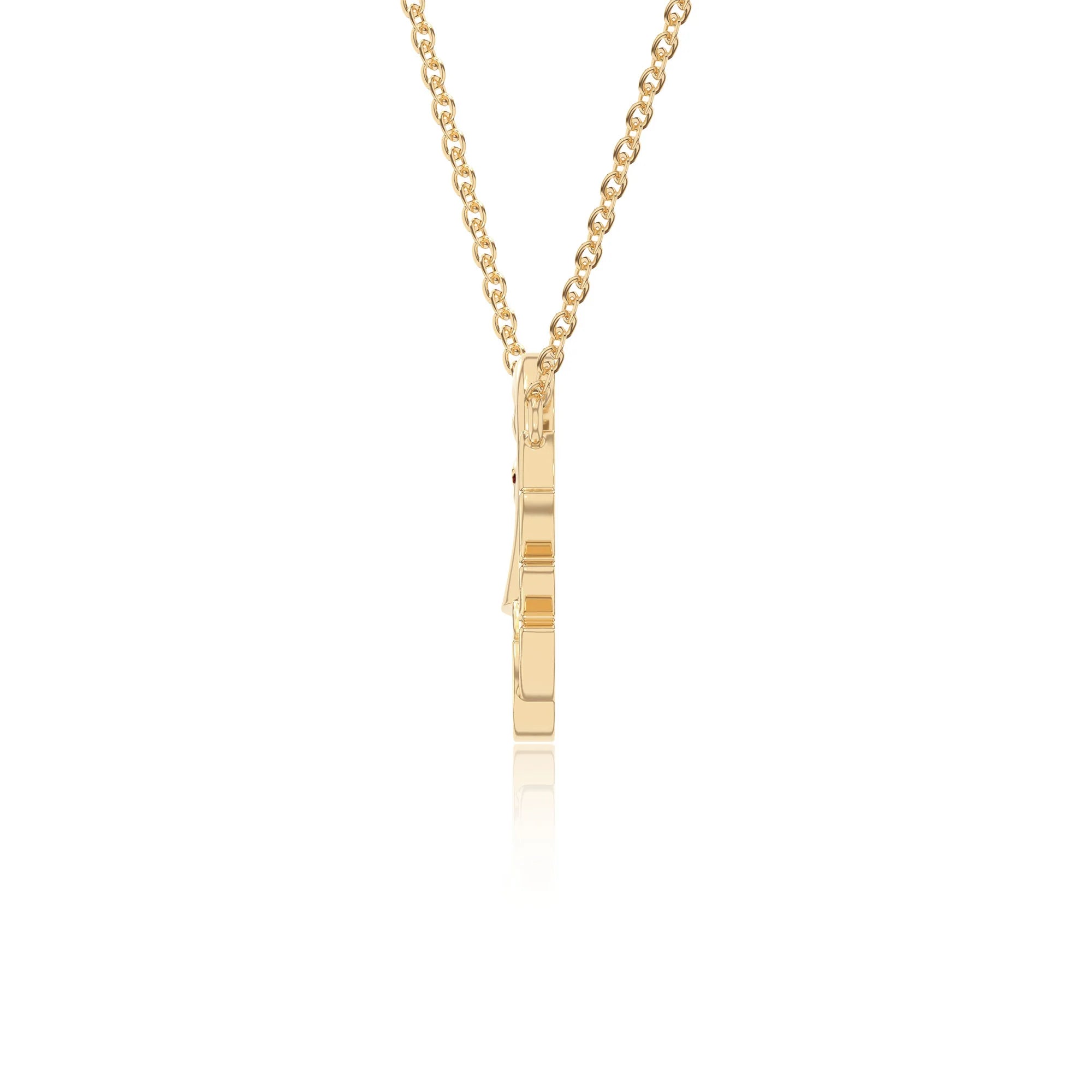 natural garnet mother child swan necklaces in yellow gold vermeil 