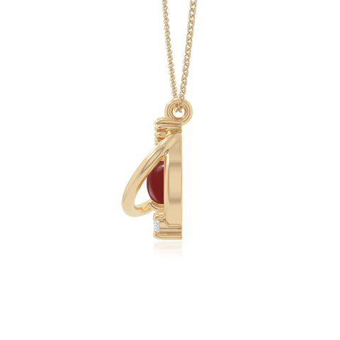 natural garnet galaxy necklaces in yellow gold vermeil 