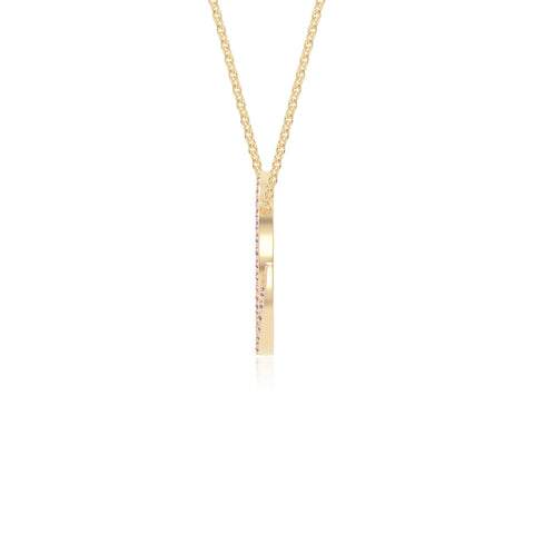 natural pink-tourmaline infinity love knot necklaces in yellow gold vermeil 