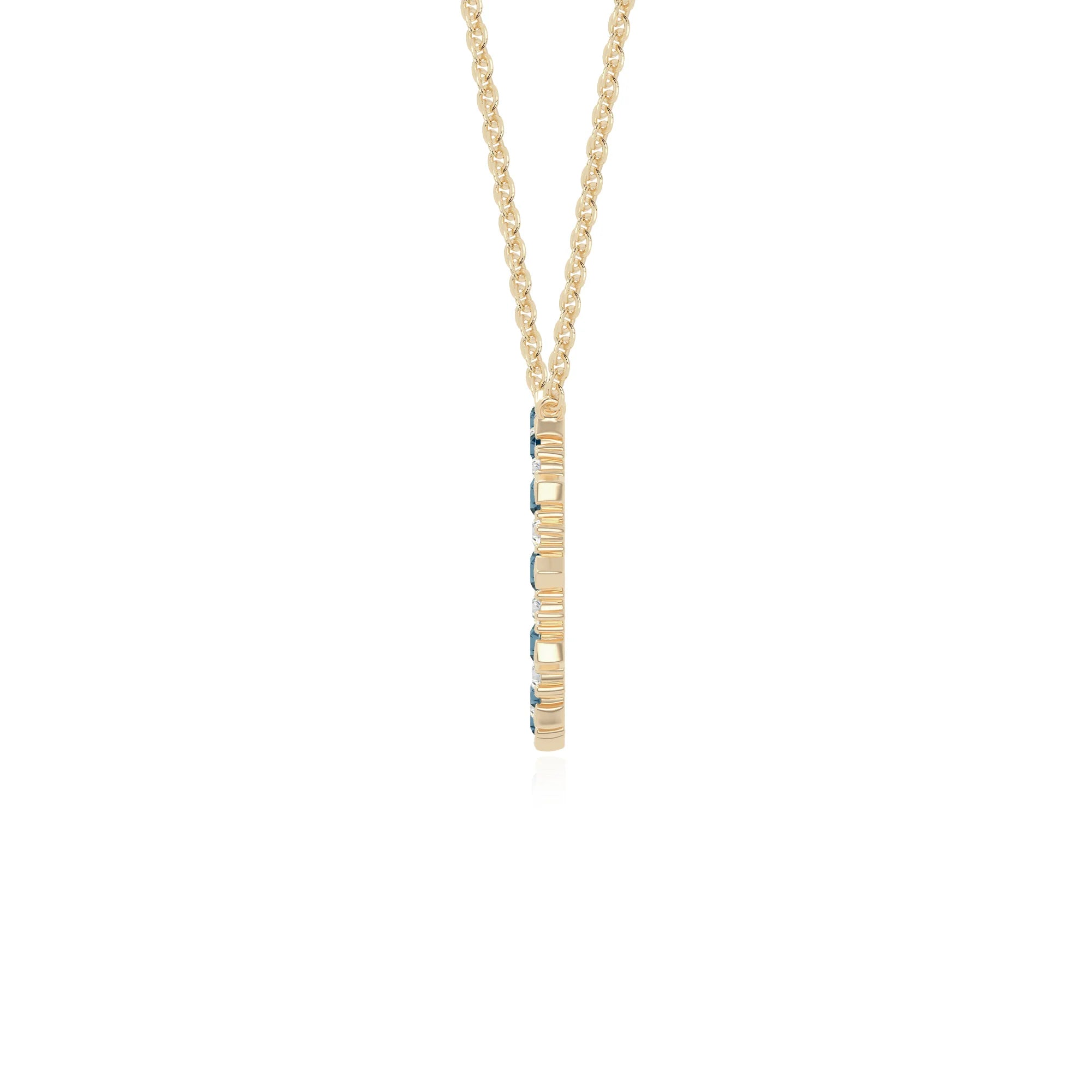 natural london-blue-topaz sun necklaces in yellow gold vermeil 