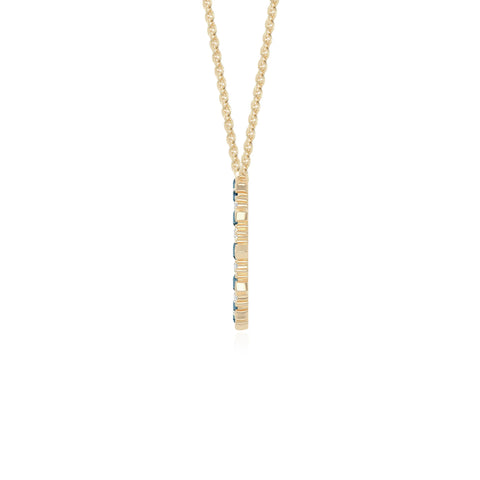 natural london-blue-topaz sun necklaces in yellow gold vermeil 