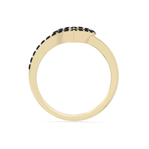 natural black onyx heart promise rings in yellow gold vermeil