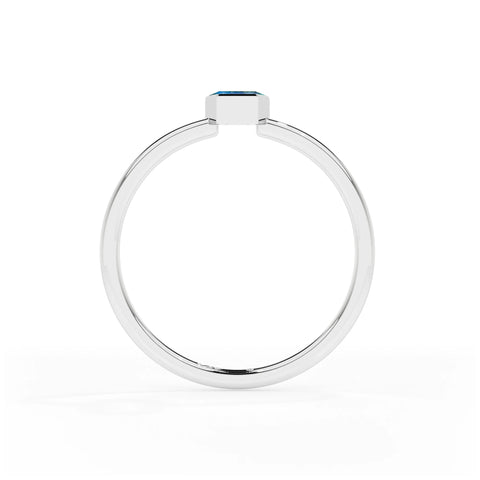 labradorite coffin shape stackable bezel-set ring