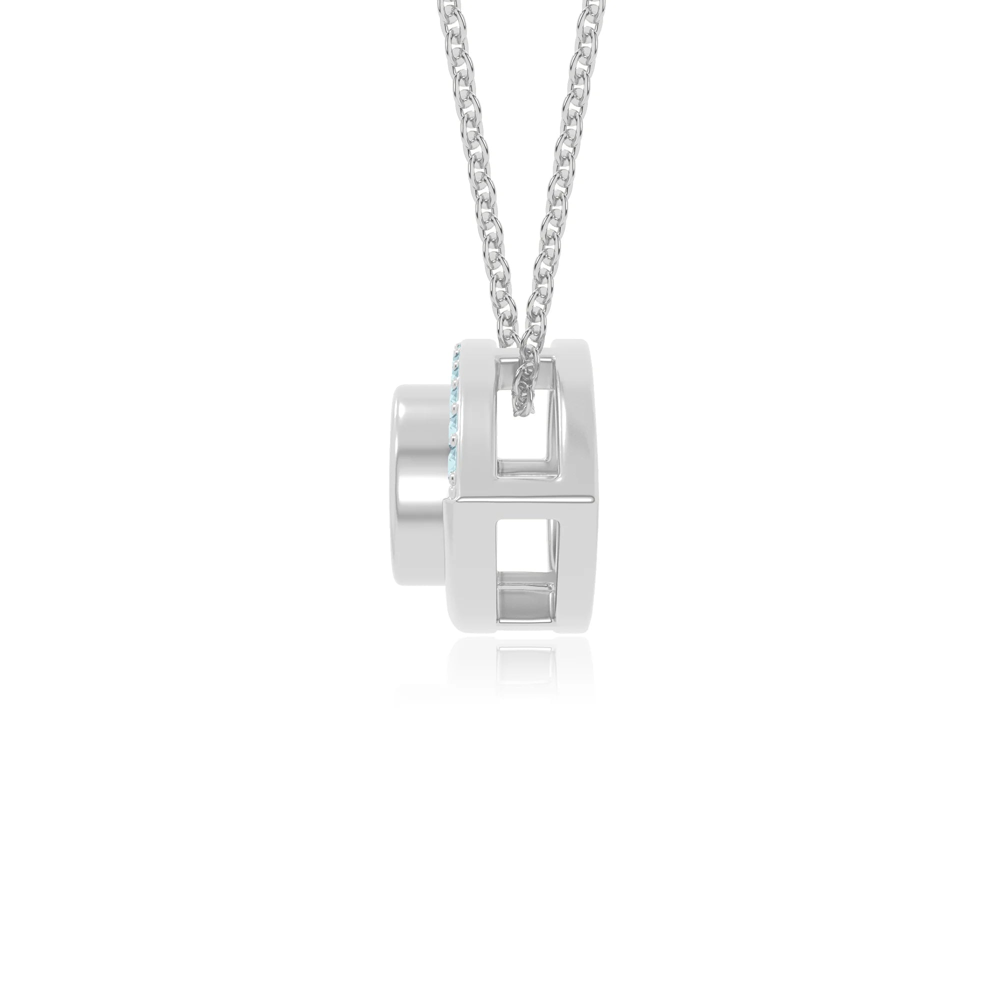 natural aquamarine evil eye necklaces in sterling silver 