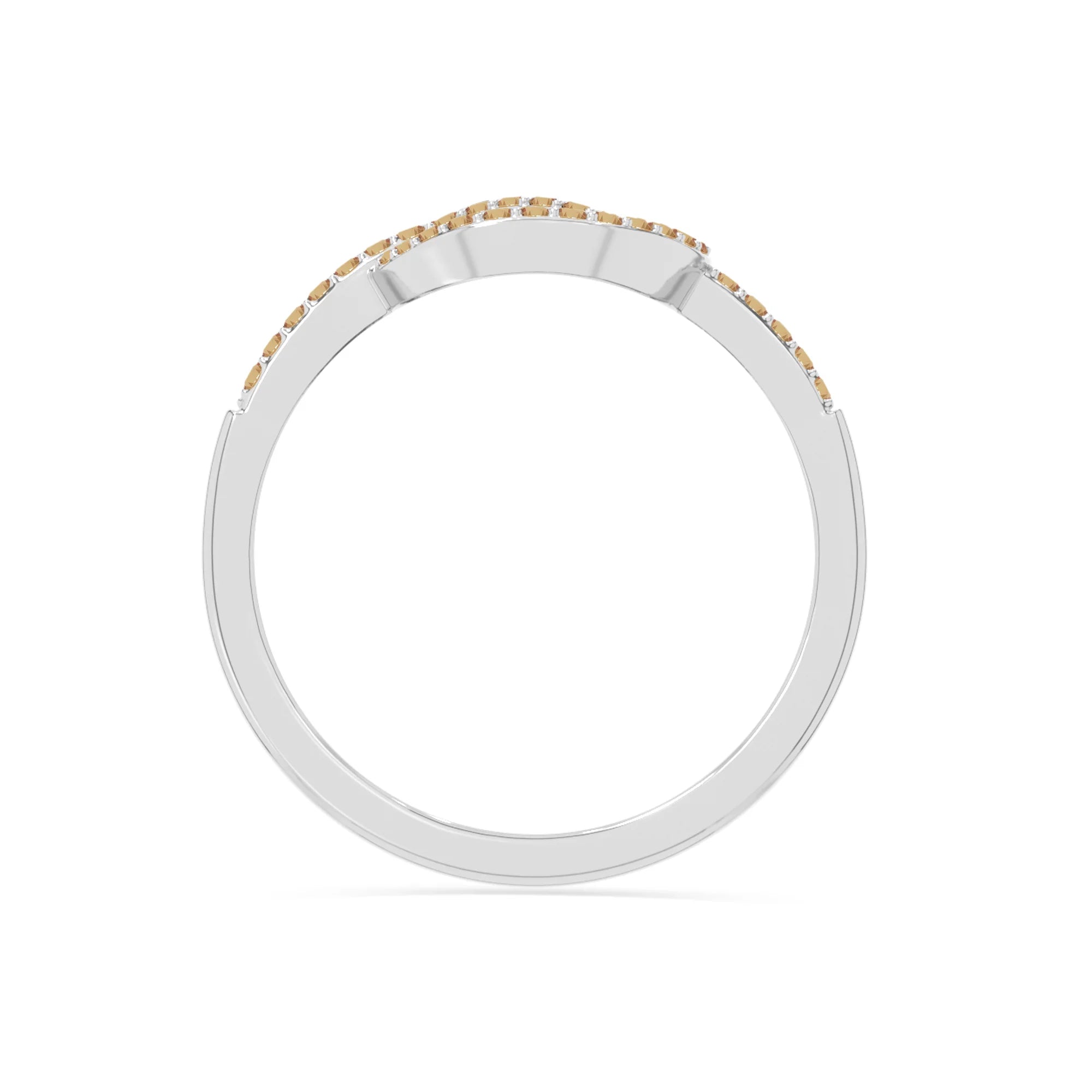 natural citrine infinity knot promise rings in sterling silver 