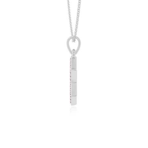 natural pink-tourmaline star of david necklaces in sterling silver 