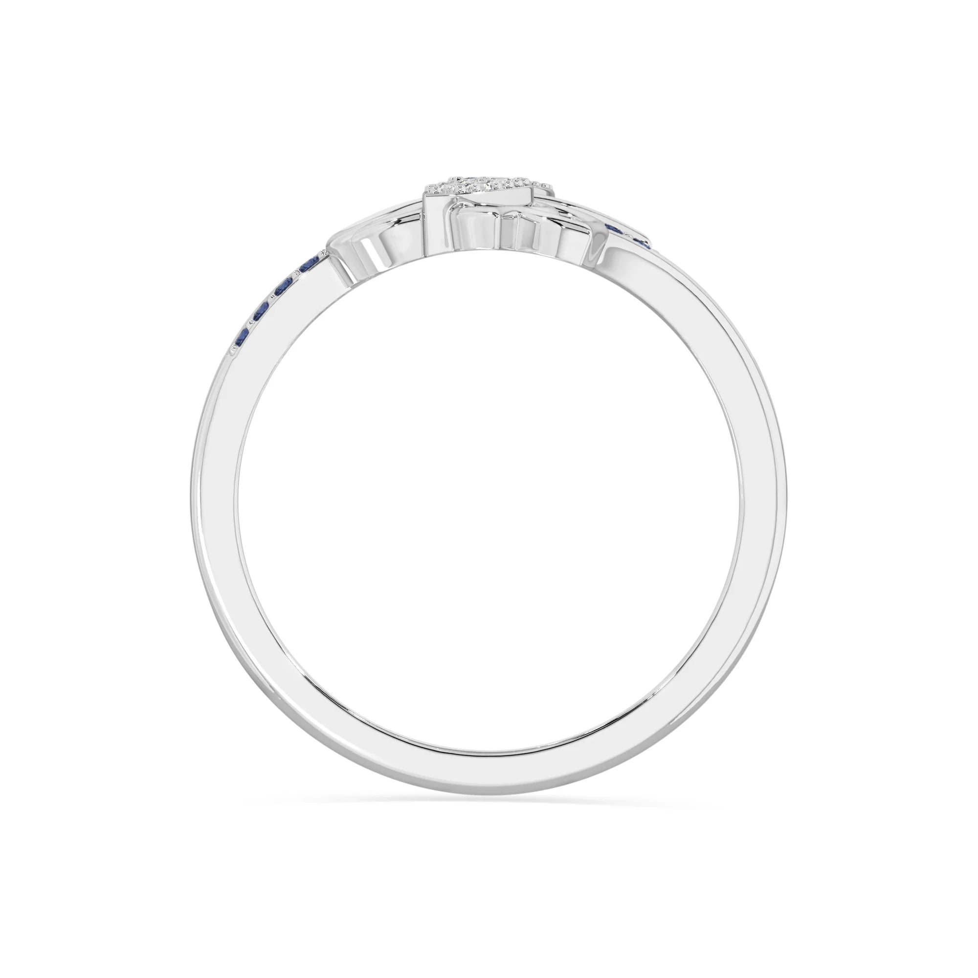 natural blue sapphire lotus blossom rings in sterling silver 