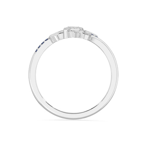 natural blue sapphire lotus blossom rings in sterling silver 