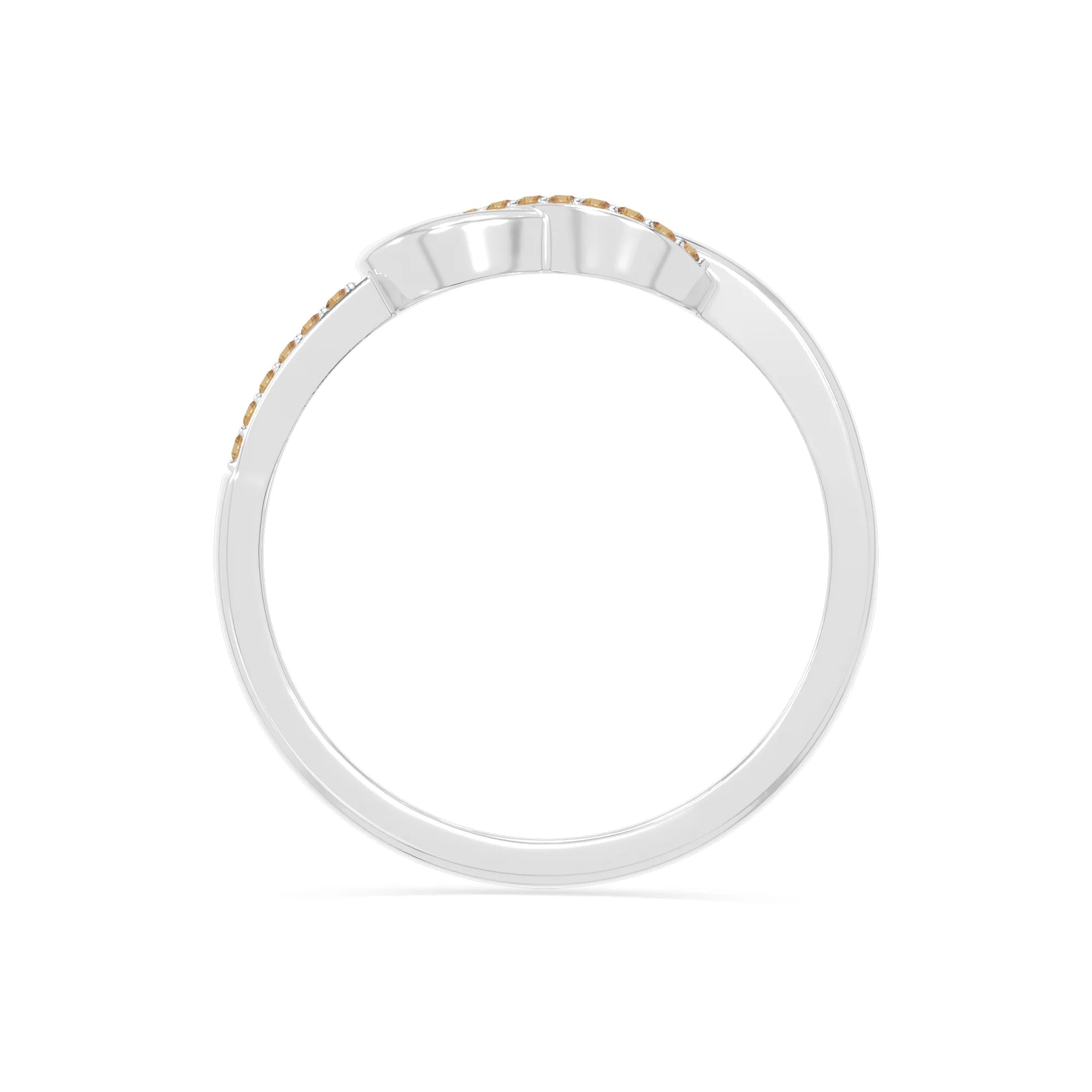 natural citrine infinity knot promise rings in sterling silver 