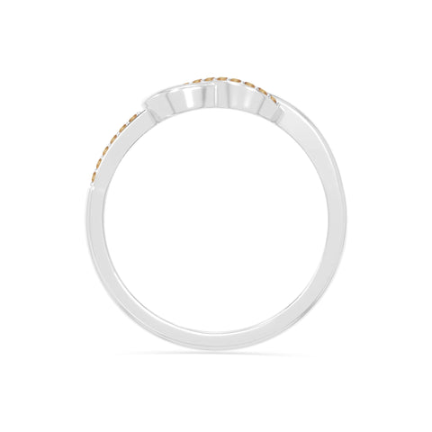 natural citrine infinity knot promise rings in sterling silver 