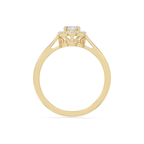 natural rainbow moonstone solitaire halo engagement rings in yellow gold vermeil