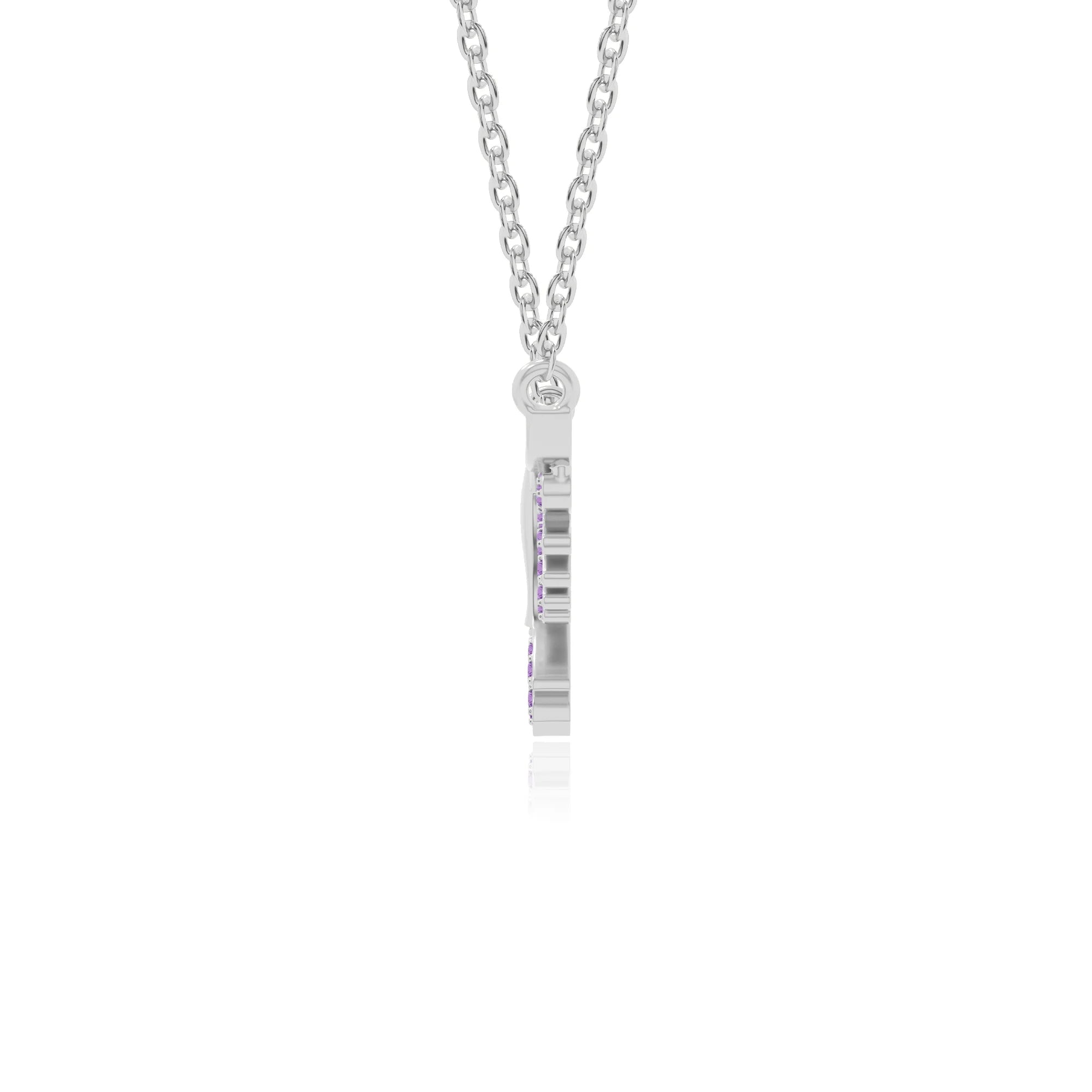 natural amethyst phoenix eagle necklaces in sterling silver 