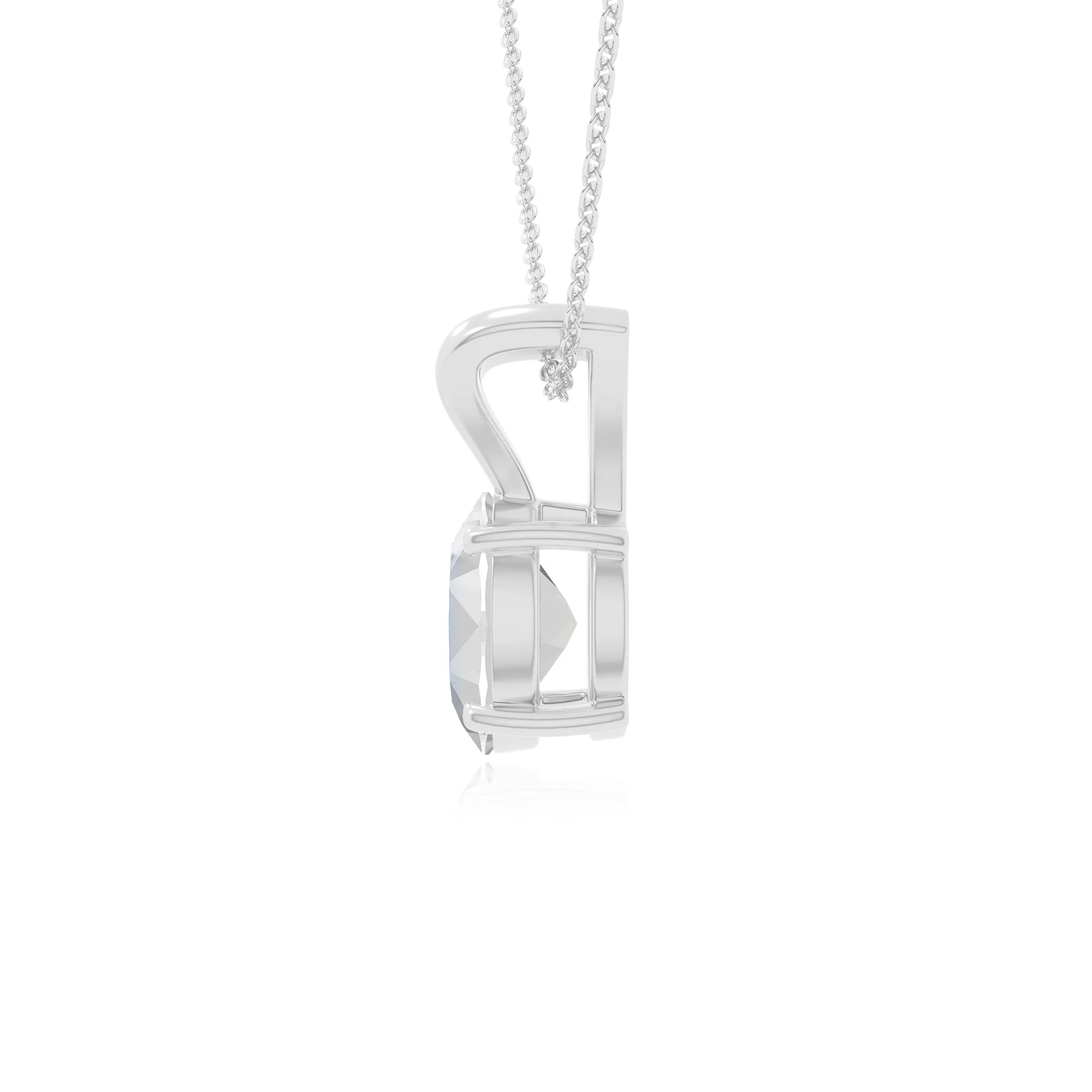 rainbow moonstone v-bale solitaire necklaces in sterling silver 