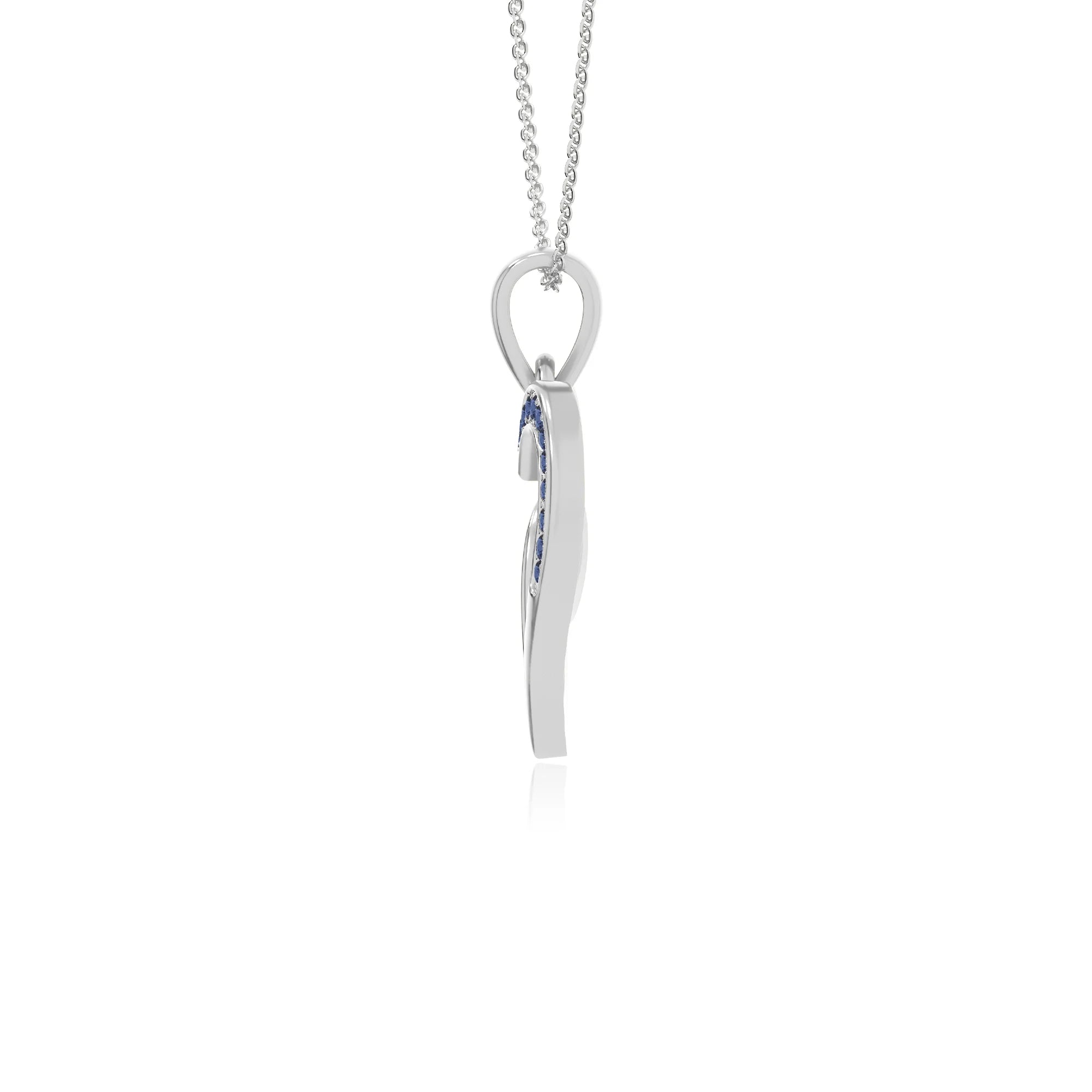 natural blue-sapphire infinity necklaces in sterling silver 