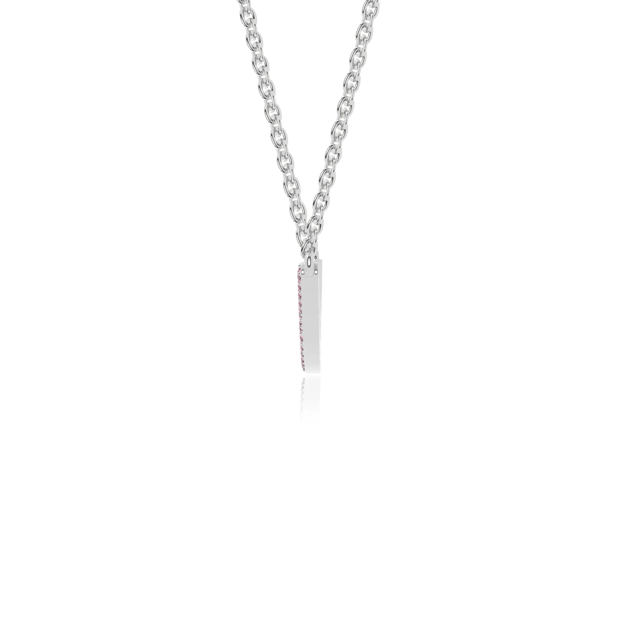 natural pink-tourmaline bypass curved bar necklaces in sterling silver 