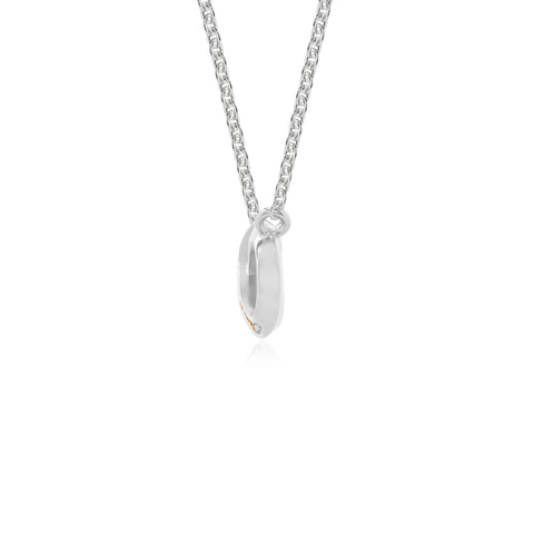 natural citrine infinity necklaces in sterling silver 