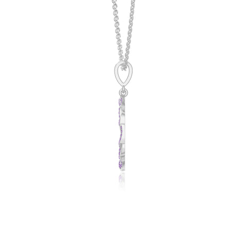natural amethyst infinity love knot necklaces in sterling silver 