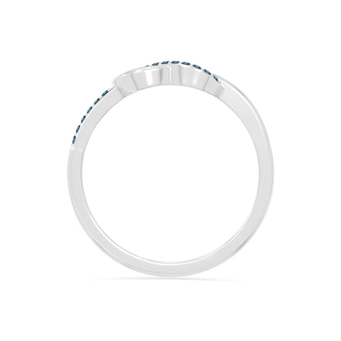 natural london blue topaz infinity knot promise rings in sterling silver 