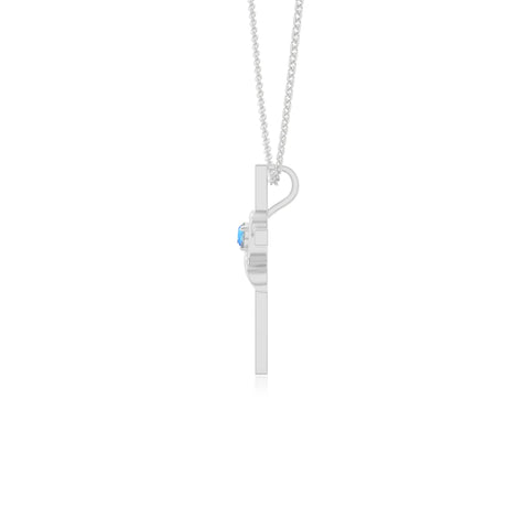 natural labradorite infinity cross necklaces in sterling silver 