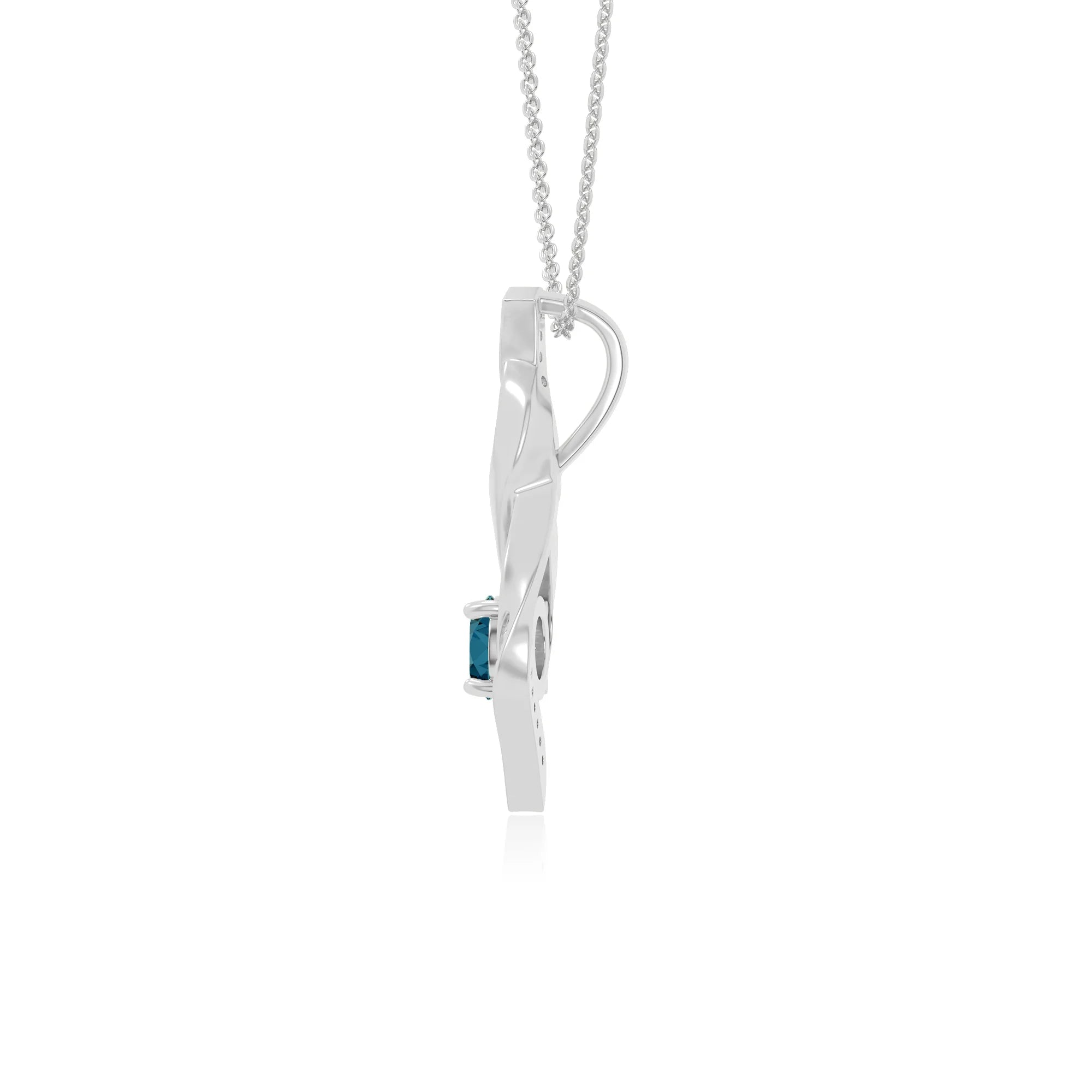 natural london-blue-topaz infinity necklaces in sterling silver 