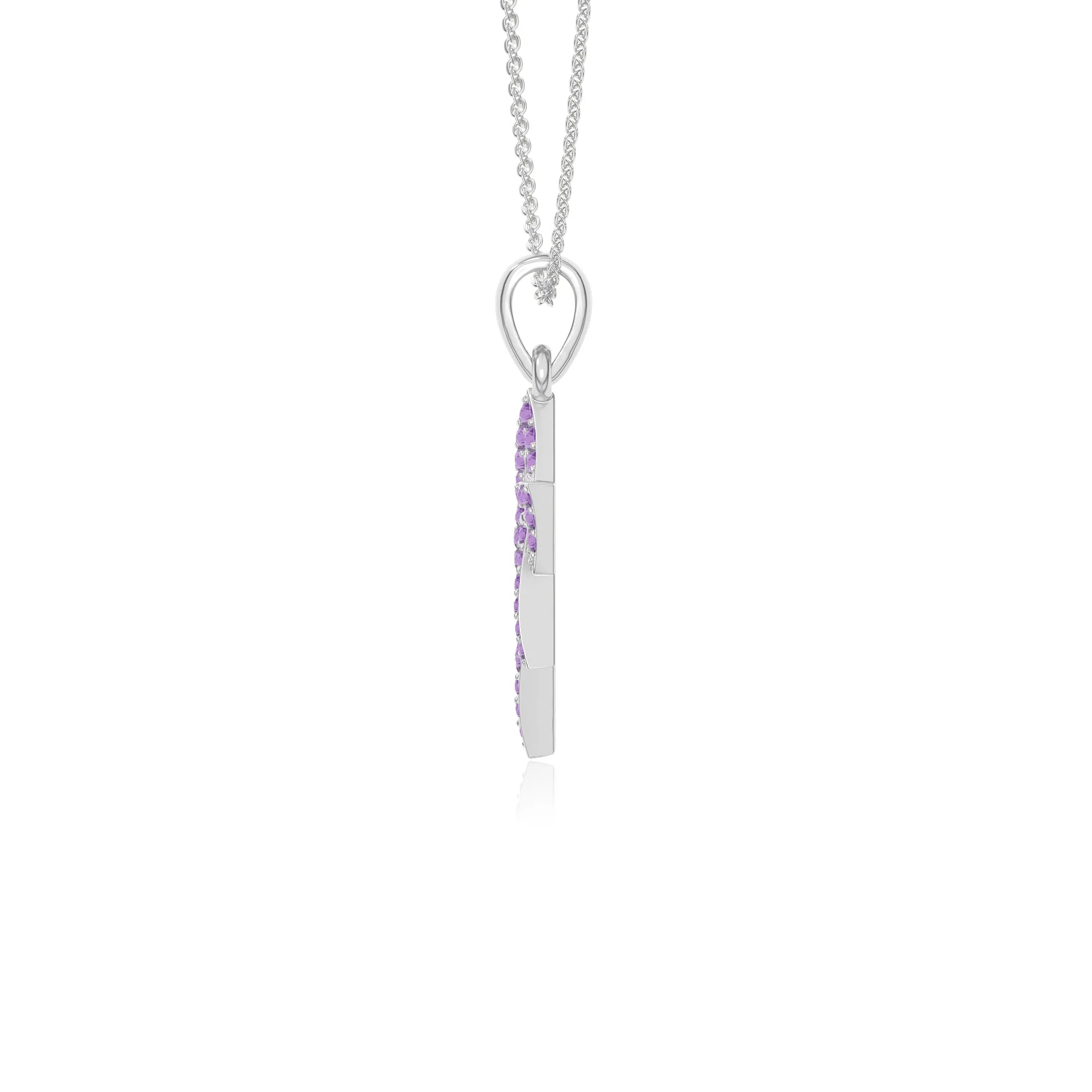 natural amethyst infinity love knot necklaces in sterling silver 