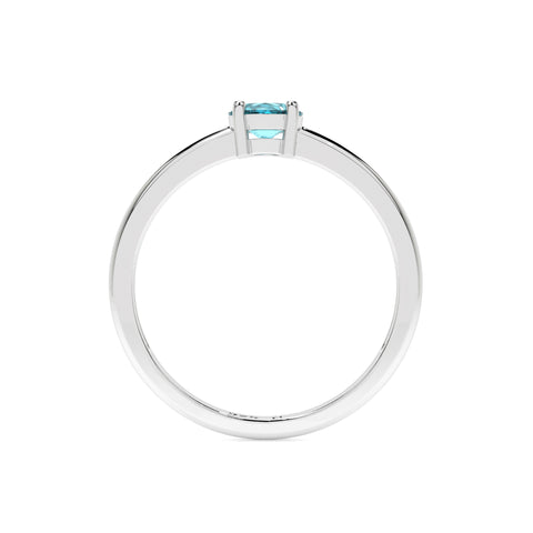 paraiba apatite round cut stackable prong-set ring