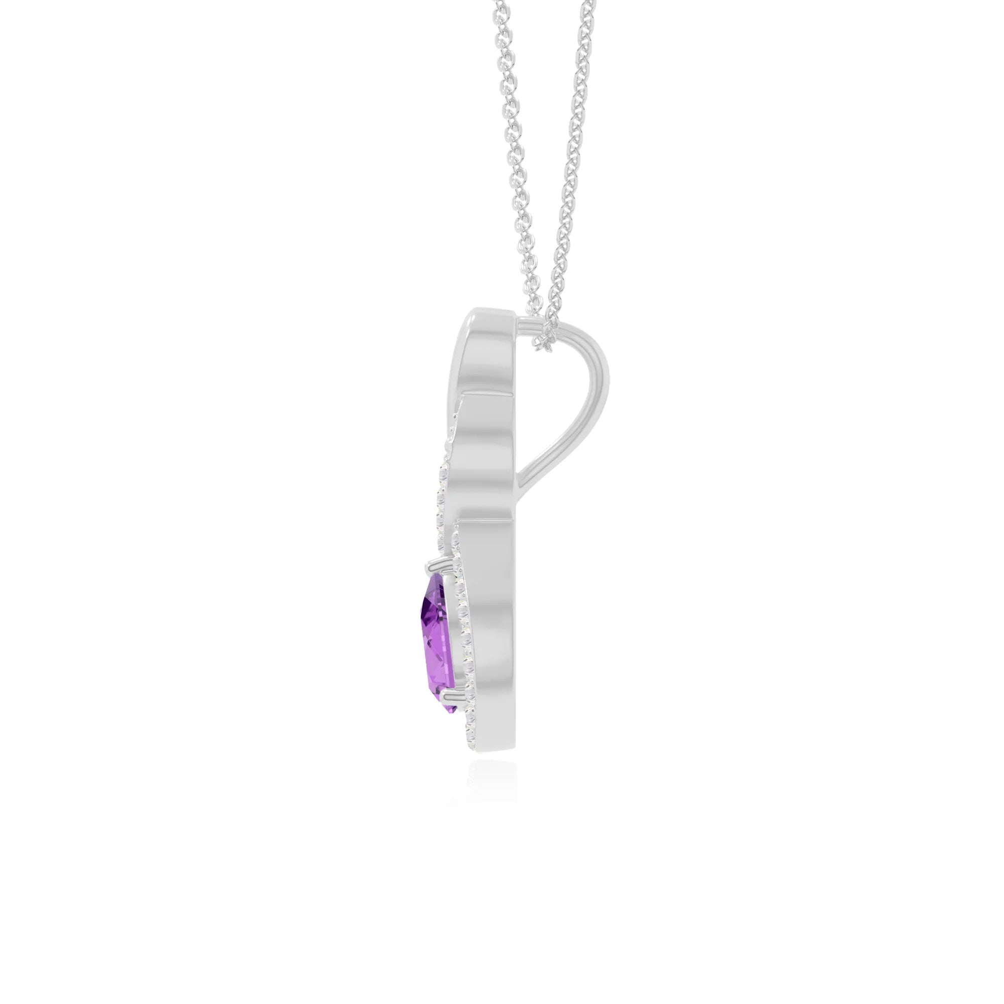 natural amethyst infinity necklaces in sterling silver 