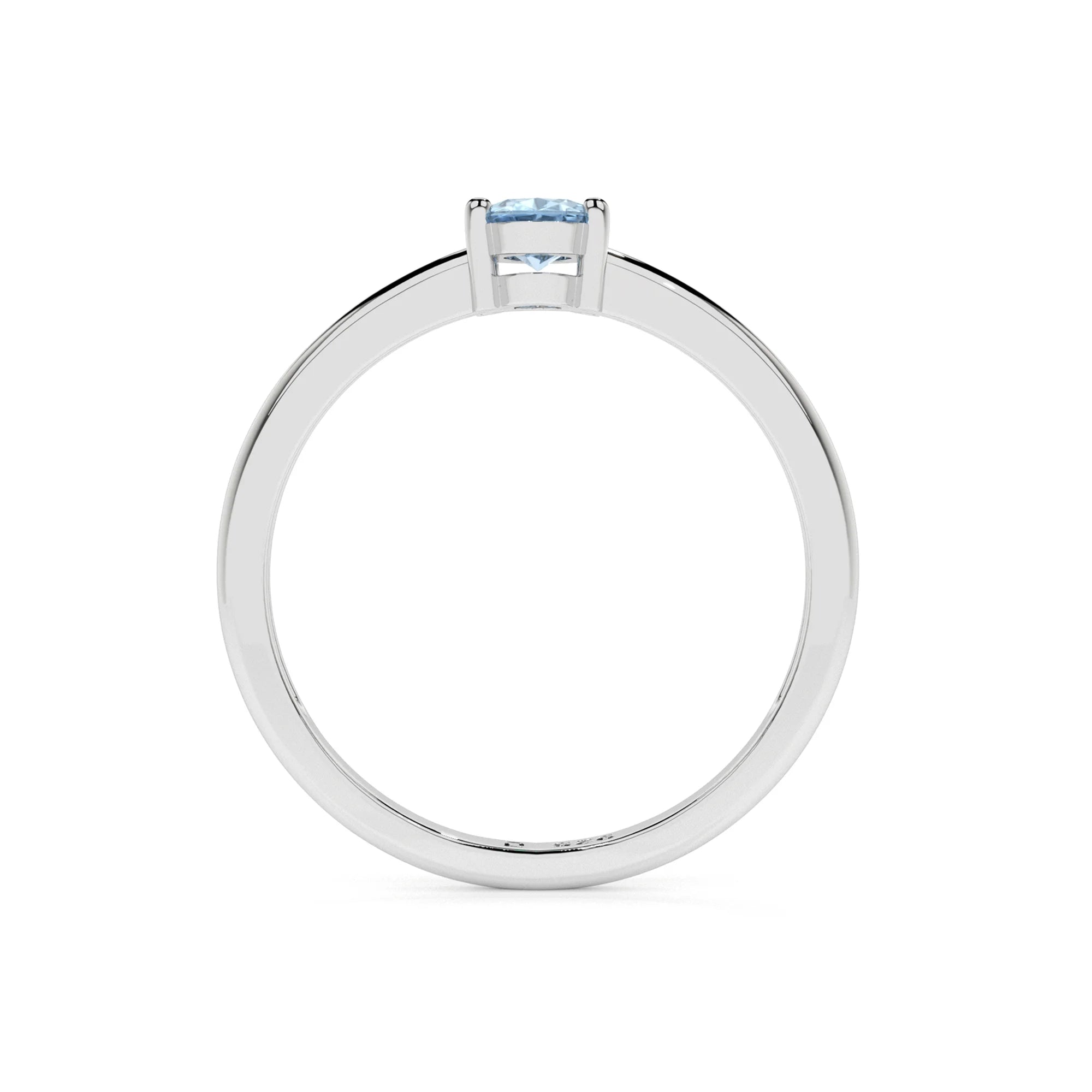 sky blue topaz oval cut stackable prong-set ring