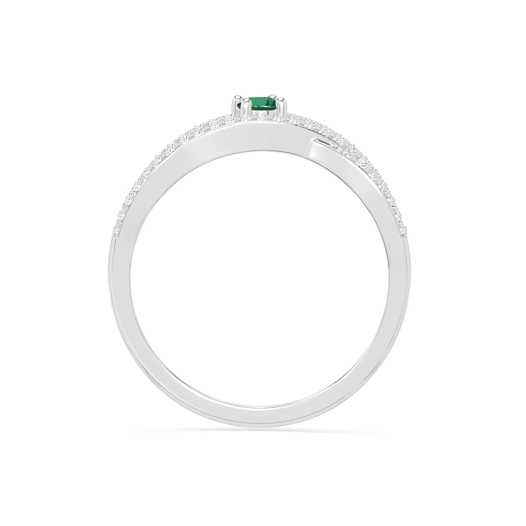 natural emerald promise rings in sterling silver 