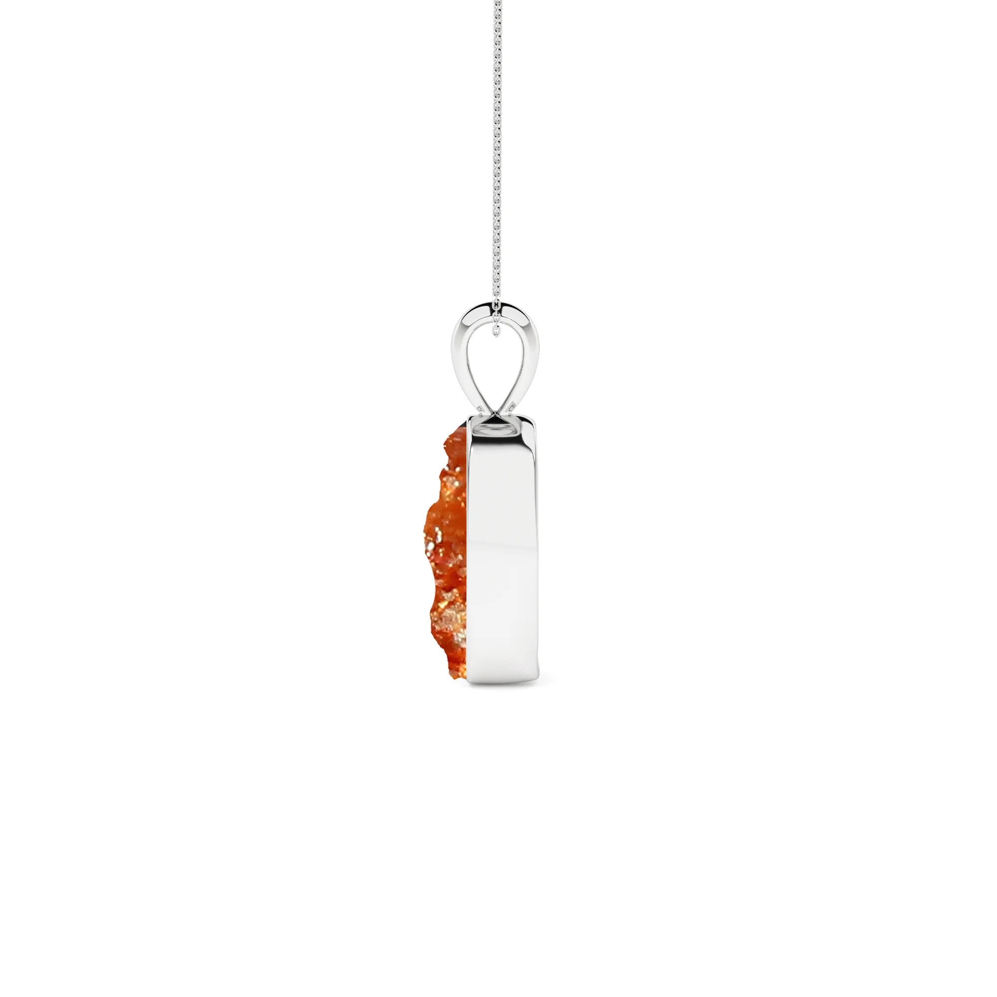 natural sunstone rough shape pendant necklace