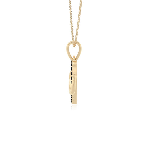 natural black-onyx infinity heart necklaces in yellow gold vermeil 