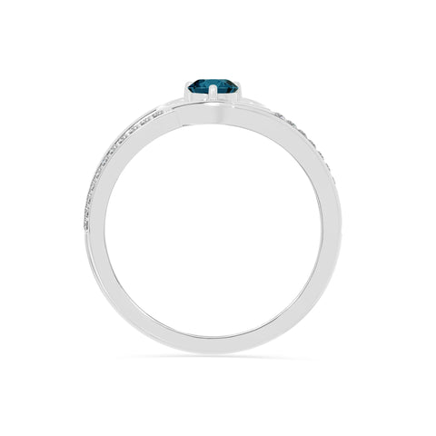 natural london blue topaz heart promise rings in sterling silver 