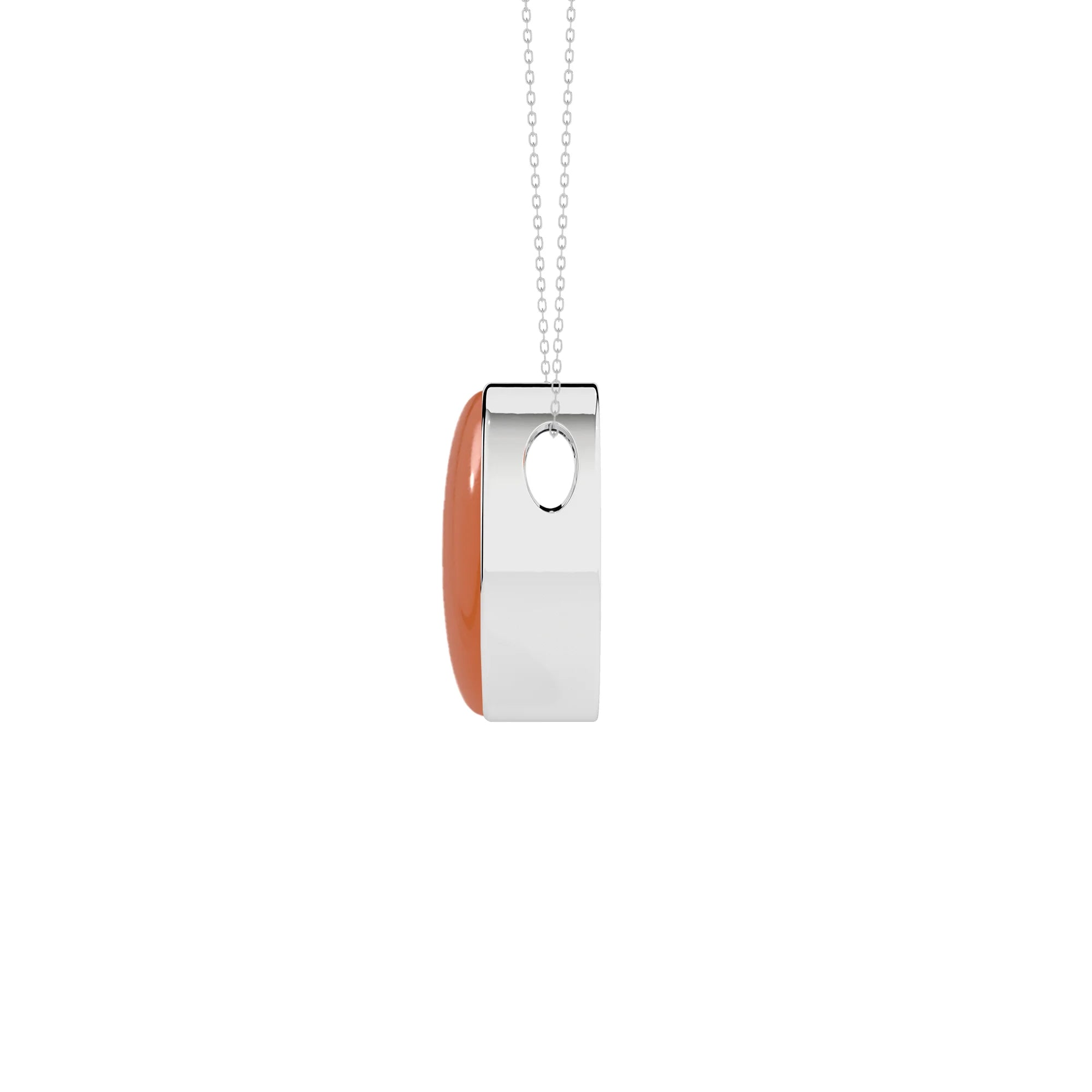 natural carnelian oval shape pendant necklace