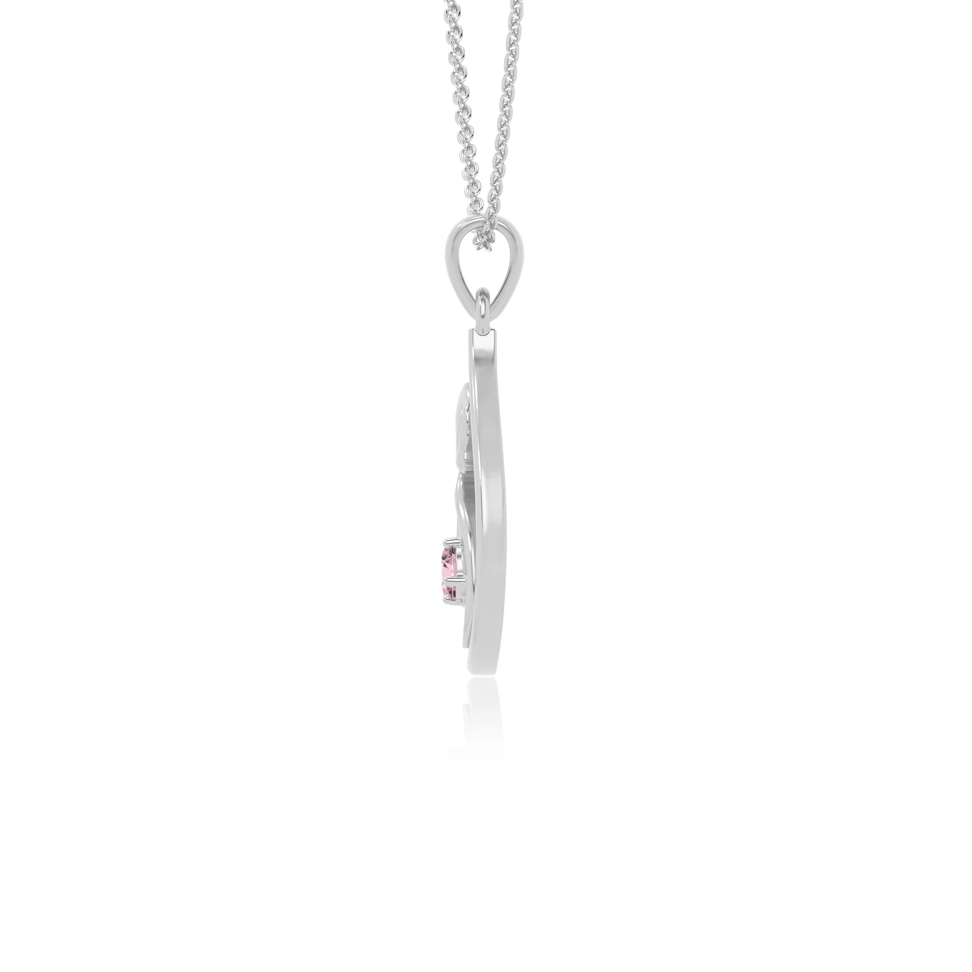natural pink-tourmaline mom to be necklaces in sterling silver 