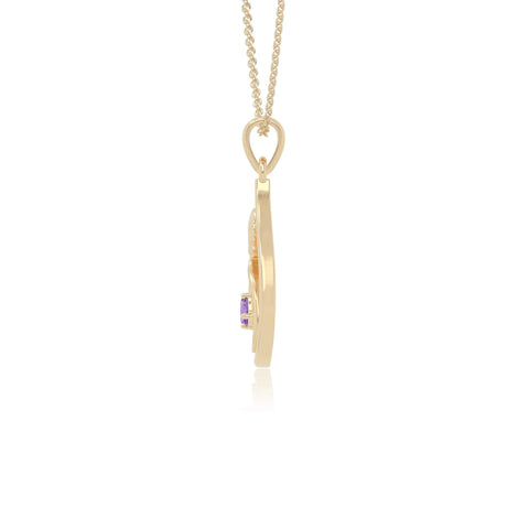 natural amethyst mom to be necklaces in yellow gold vermeil 