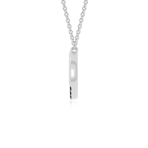 natural black-onyx horse shoe necklaces in sterling silver 