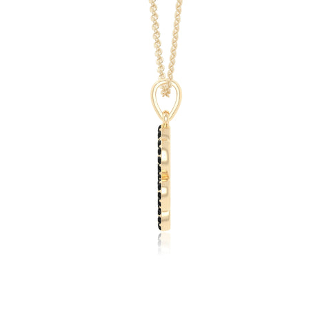 natural black onyx dog paw knot necklaces in yellow gold vermeil 
