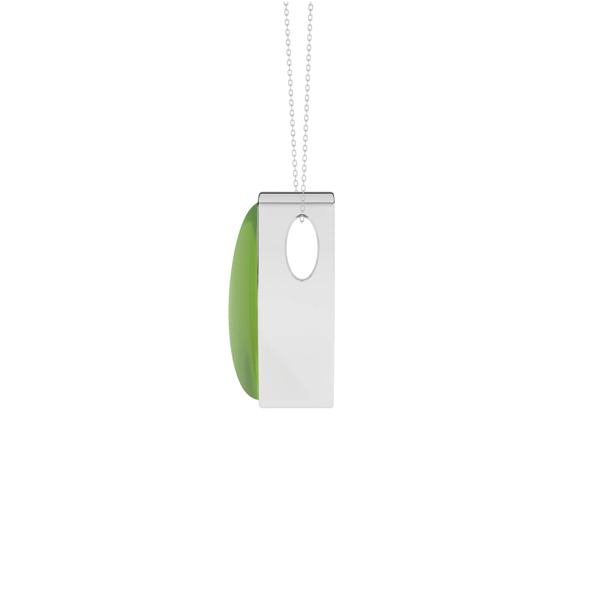 natural peridot pear shape pendant necklace