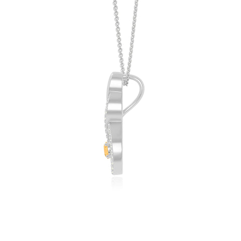 natural citrine infinity necklaces in sterling silver 