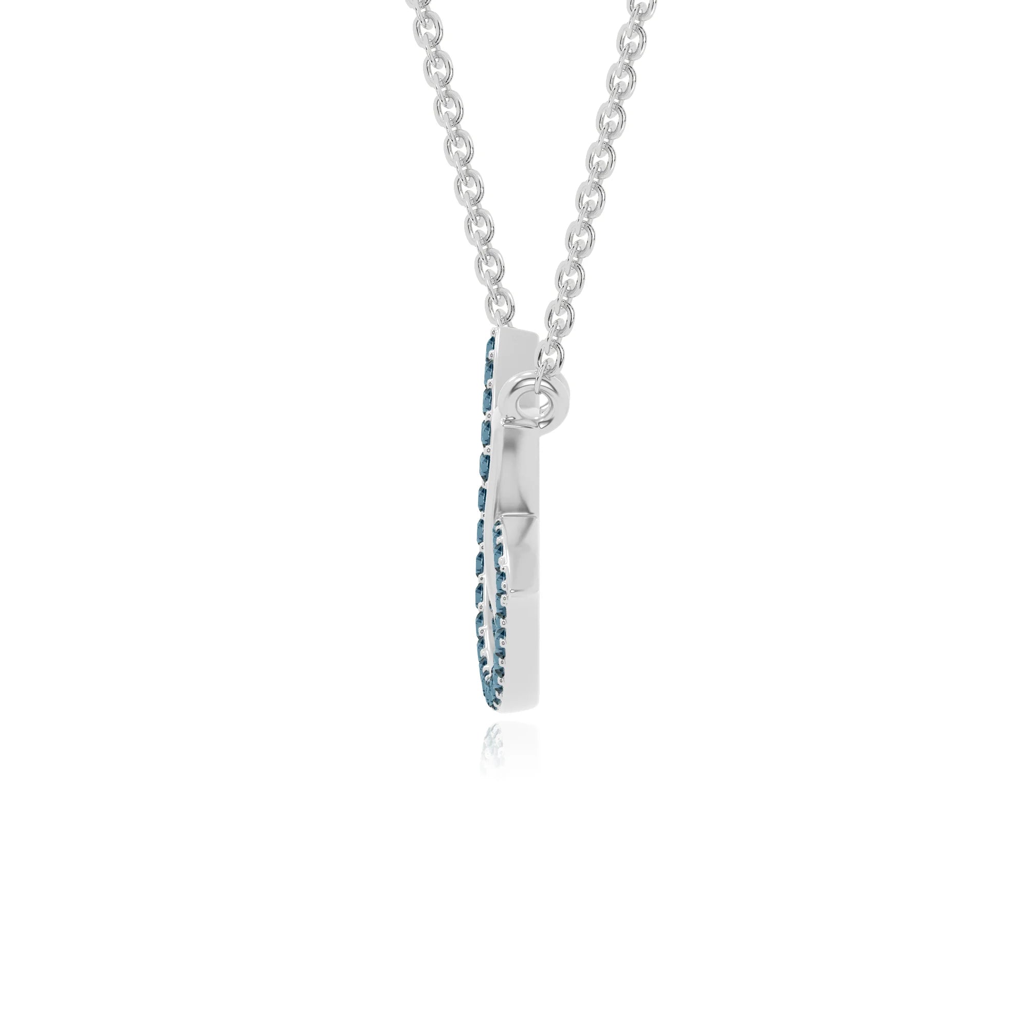 natural london-blue-topaz lotus flower necklaces in sterling silver 