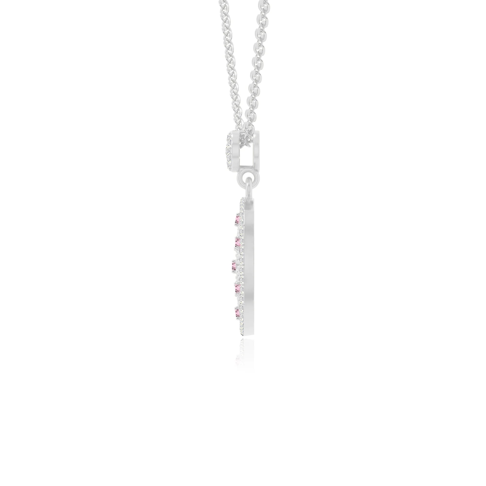 natural pink-tourmaline infinity love knot necklaces in sterling silver 