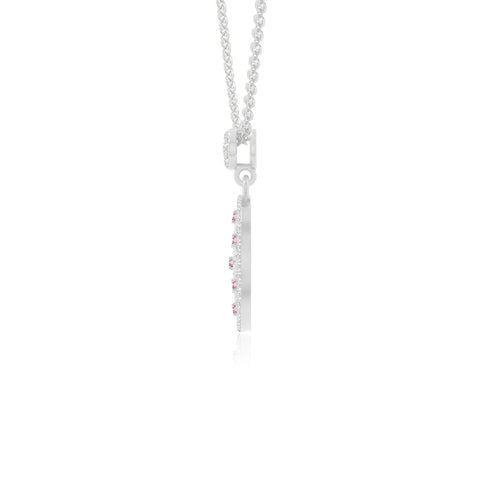 natural pink-tourmaline infinity love knot necklaces in sterling silver 